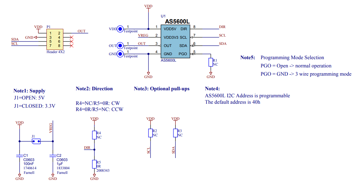 Schematic - ams OSRAM AS5600L Adapter Boards